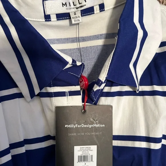 Blue & white striped dress - Picture 2 of 2